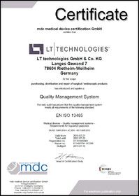  Successfully recertified according to DIN EN ISO 13485:2016